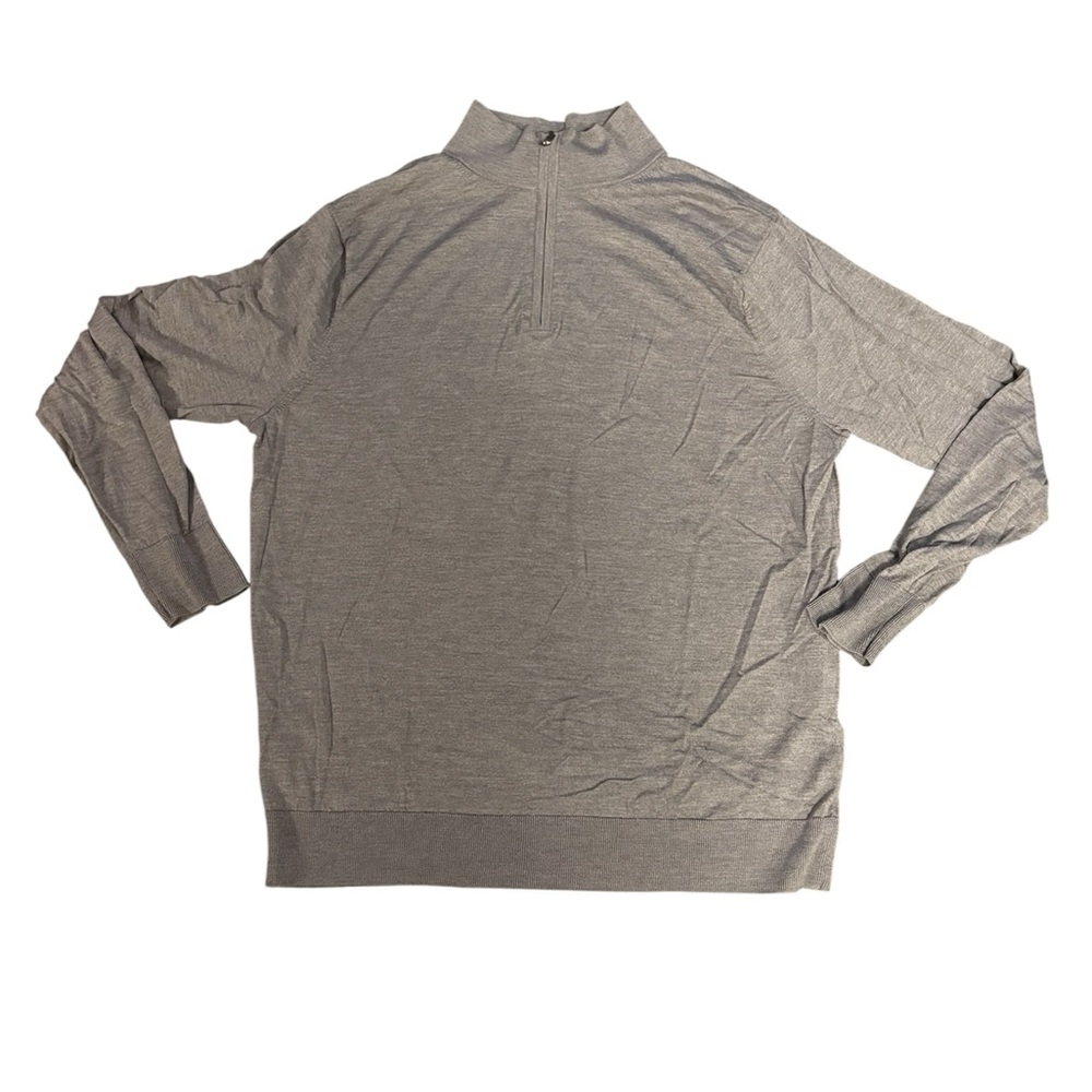 Men's Brooks Brothers Gray Quarter-Zip Sweater